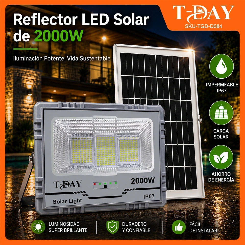 T-DAY Reflector Solar LED 2000W de Aluminio - Serie Tiangong 1