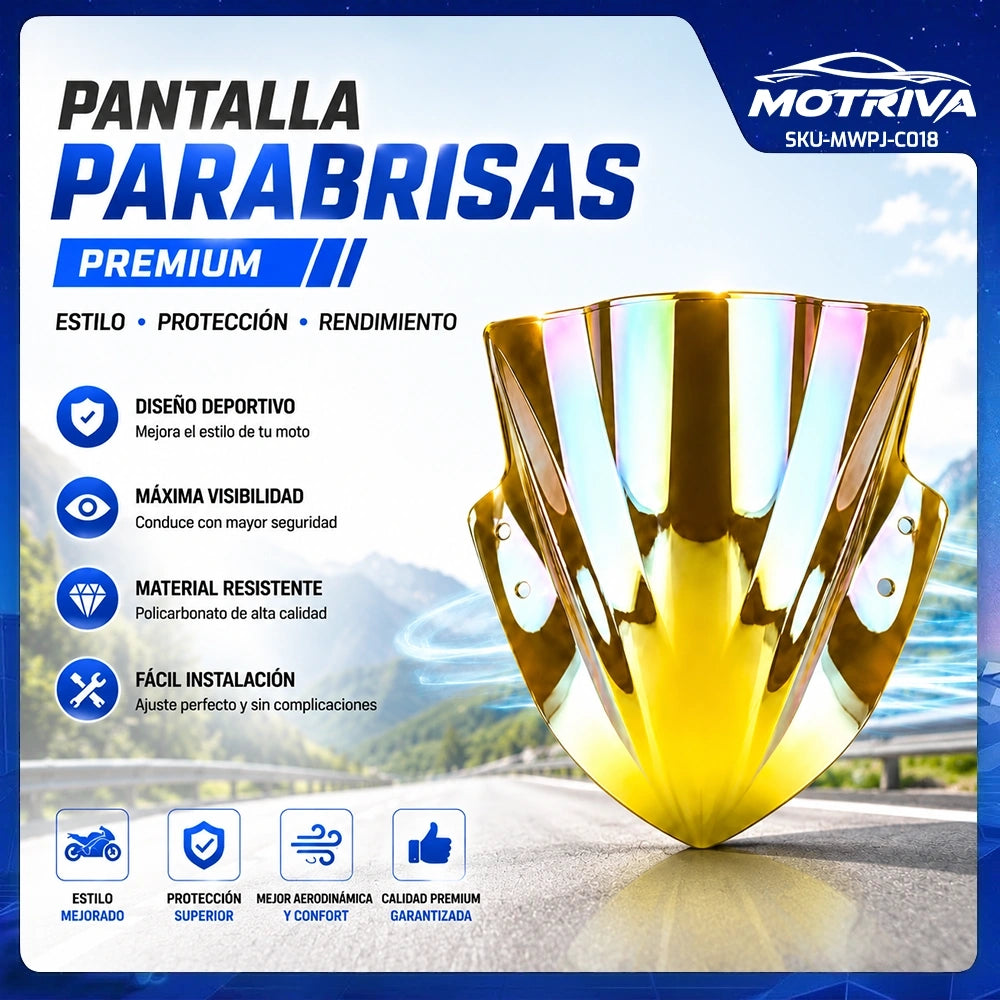 Parabrisas DEEMASO Premium para Motocicleta | Color Dorado MWPJ-C018