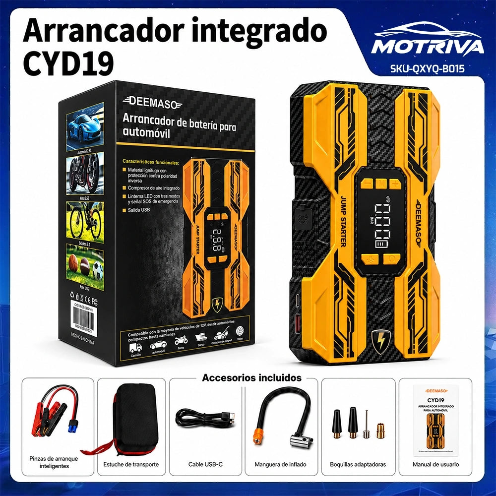 Arrancador DEEMASO CYD19 con compresor de aire 12V