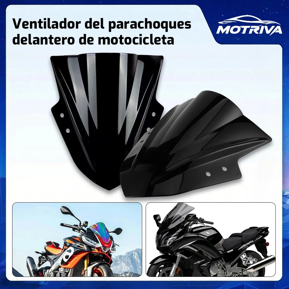 Parabrisas de Motocicleta Negro – Protector de Viento de PC Resistente 439g