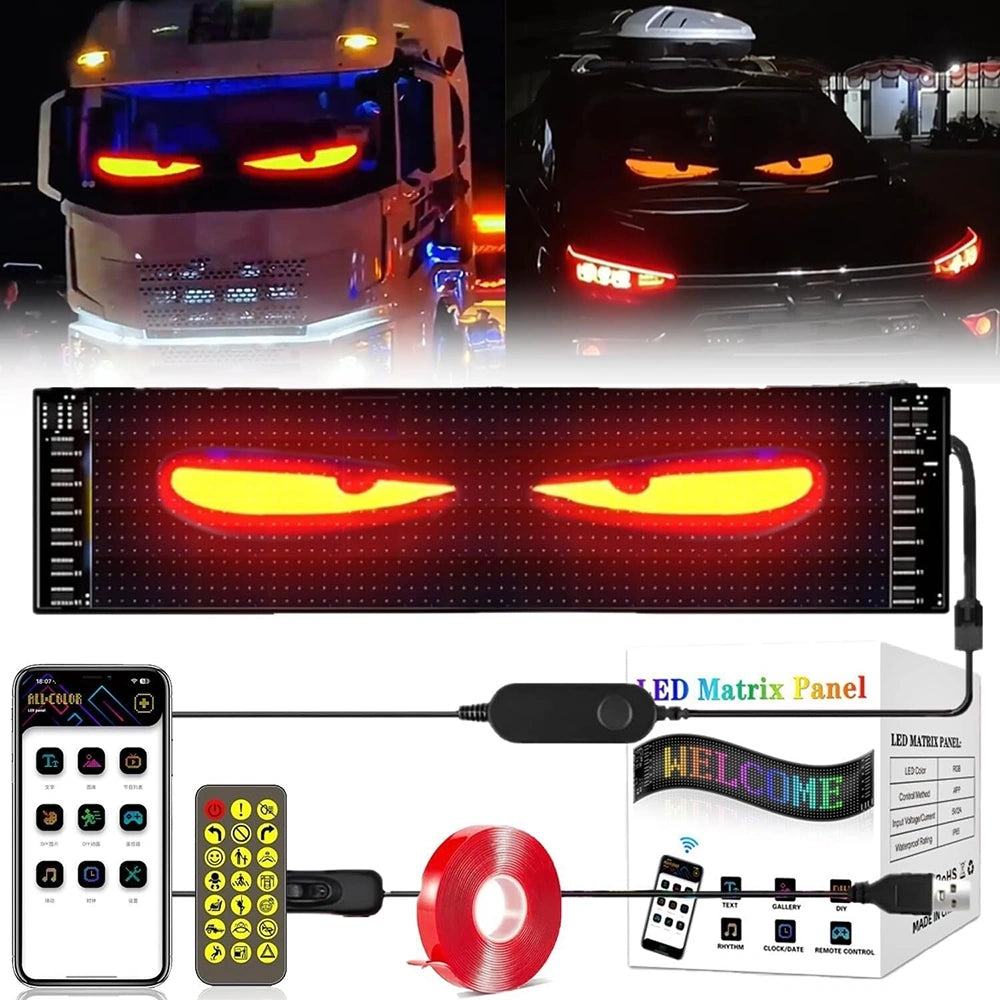 Pantalla LED para Auto con Texto y Animaciones Personalizadas