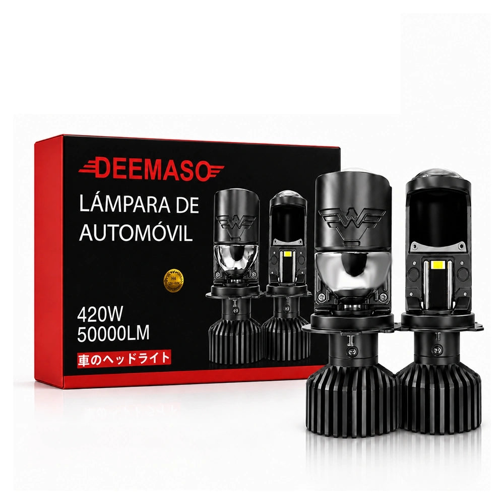 DEEMASO Luz LED H4 420W 50000LM 6000K IP67