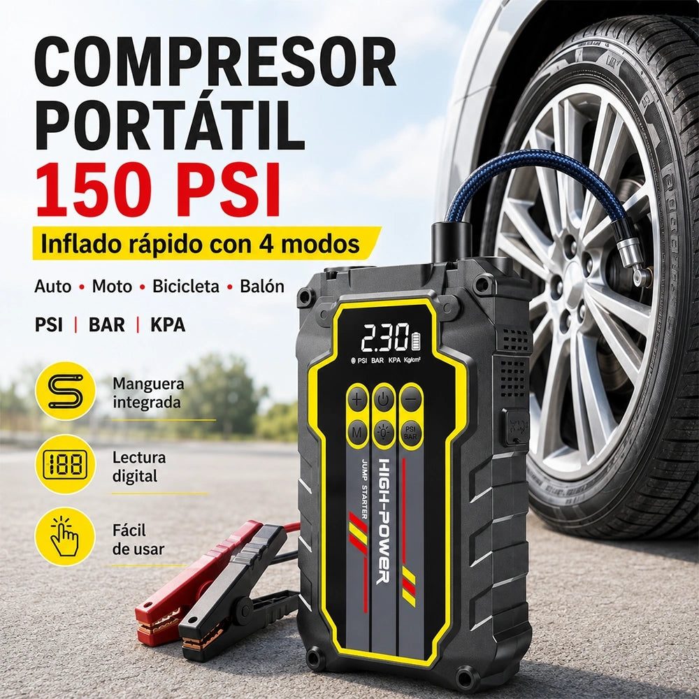 Arrancador DEEMASO CYD32 con compresor de aire 12V