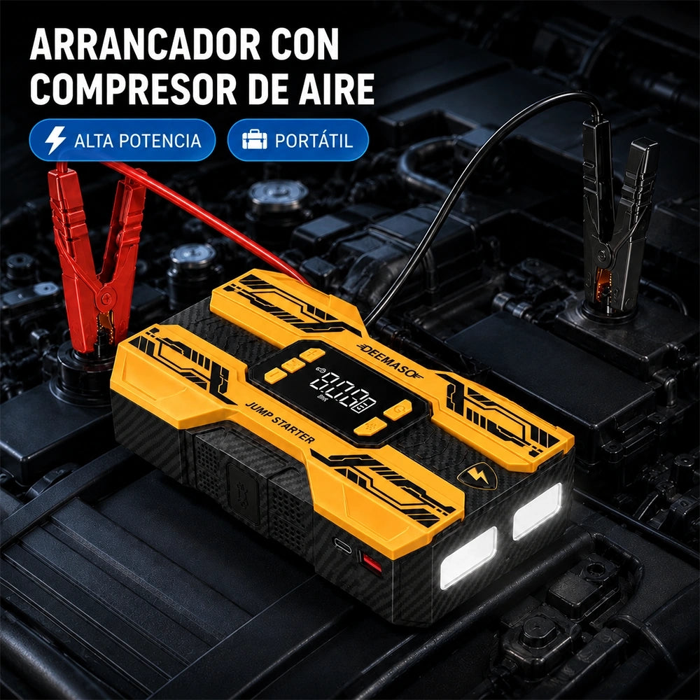 Arrancador DEEMASO CYD19 con compresor de aire 12V