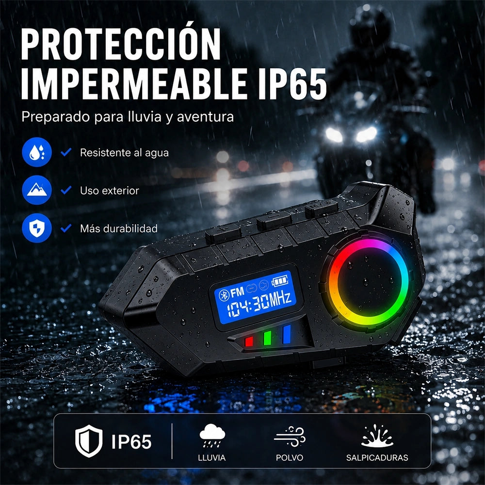 MTMAX Y30 Auricular Bluetooth para Moto con Radio FM