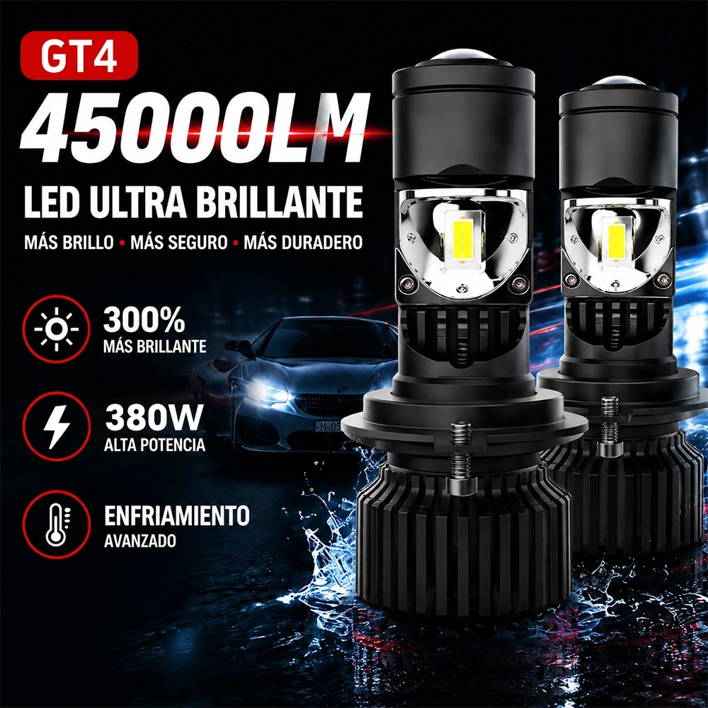 DEEMASO GT4 Luz LED H4 380W 45000LM 6000K IP67