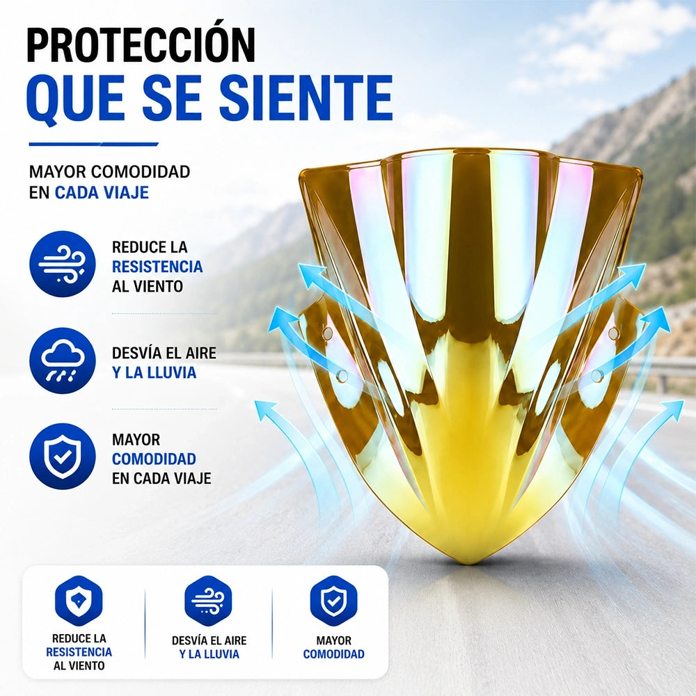 Parabrisas DEEMASO Premium para Motocicleta | Color Dorado MWPJ-C018
