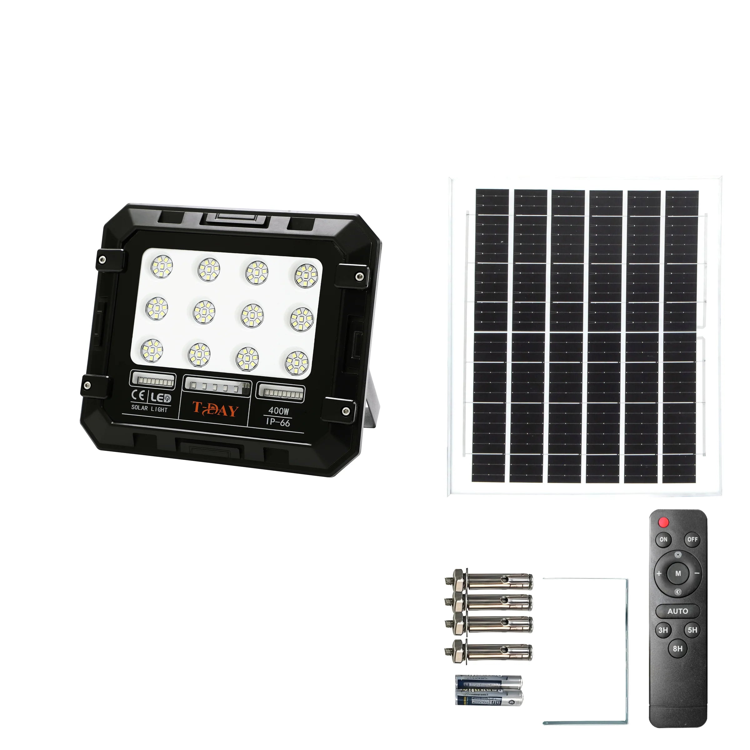 T-DAY Reflector Solar LED 400W en ABS con Control Remoto