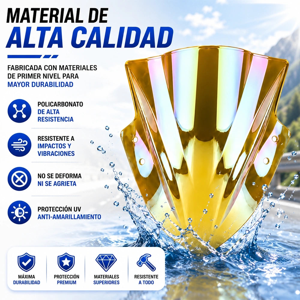Parabrisas DEEMASO Premium para Motocicleta | Color Dorado MWPJ-C018