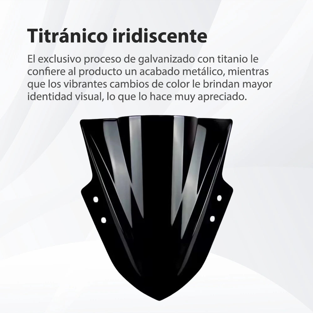 Parabrisas de Motocicleta Negro – Protector de Viento de PC Resistente 439g