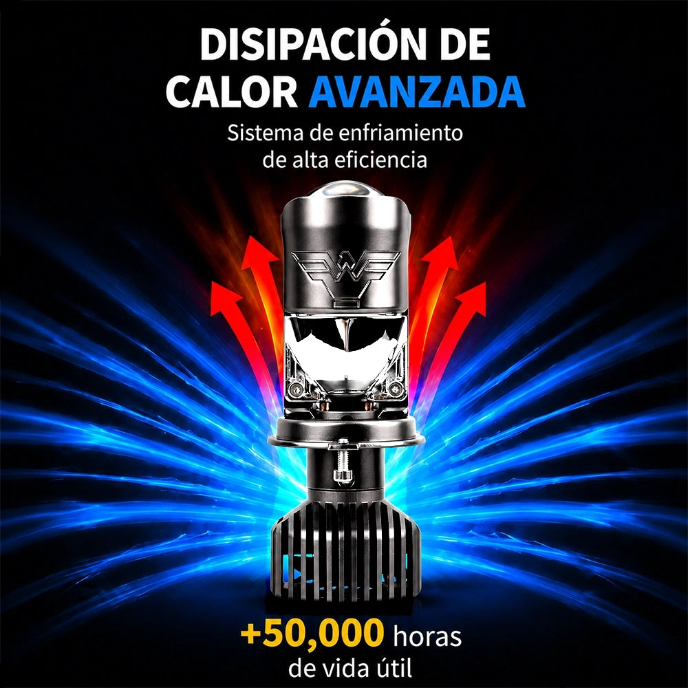 DEEMASO Luz LED H4 420W 50000LM 6000K IP67