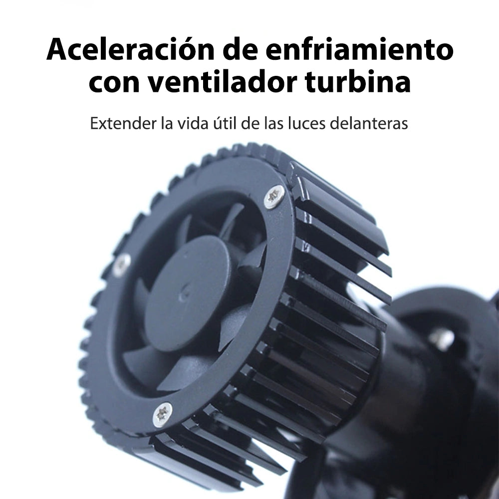 Faro LED Y6 H4 para Auto Doble Luz 160W 20000LM con Lente Grande