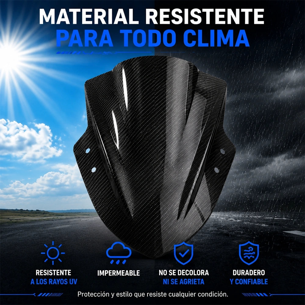 Parabrisas Deportivo DEEMASO para Motocicleta en PC | Color Carbono MWPJ-C016