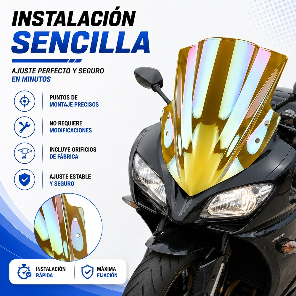 Parabrisas DEEMASO Premium para Motocicleta | Color Dorado MWPJ-C018