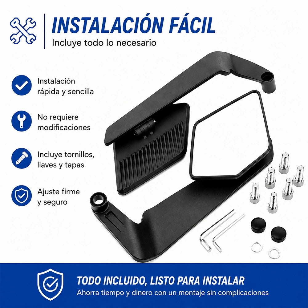 MOTRIVA Espejos Retrovisores para Motocicleta