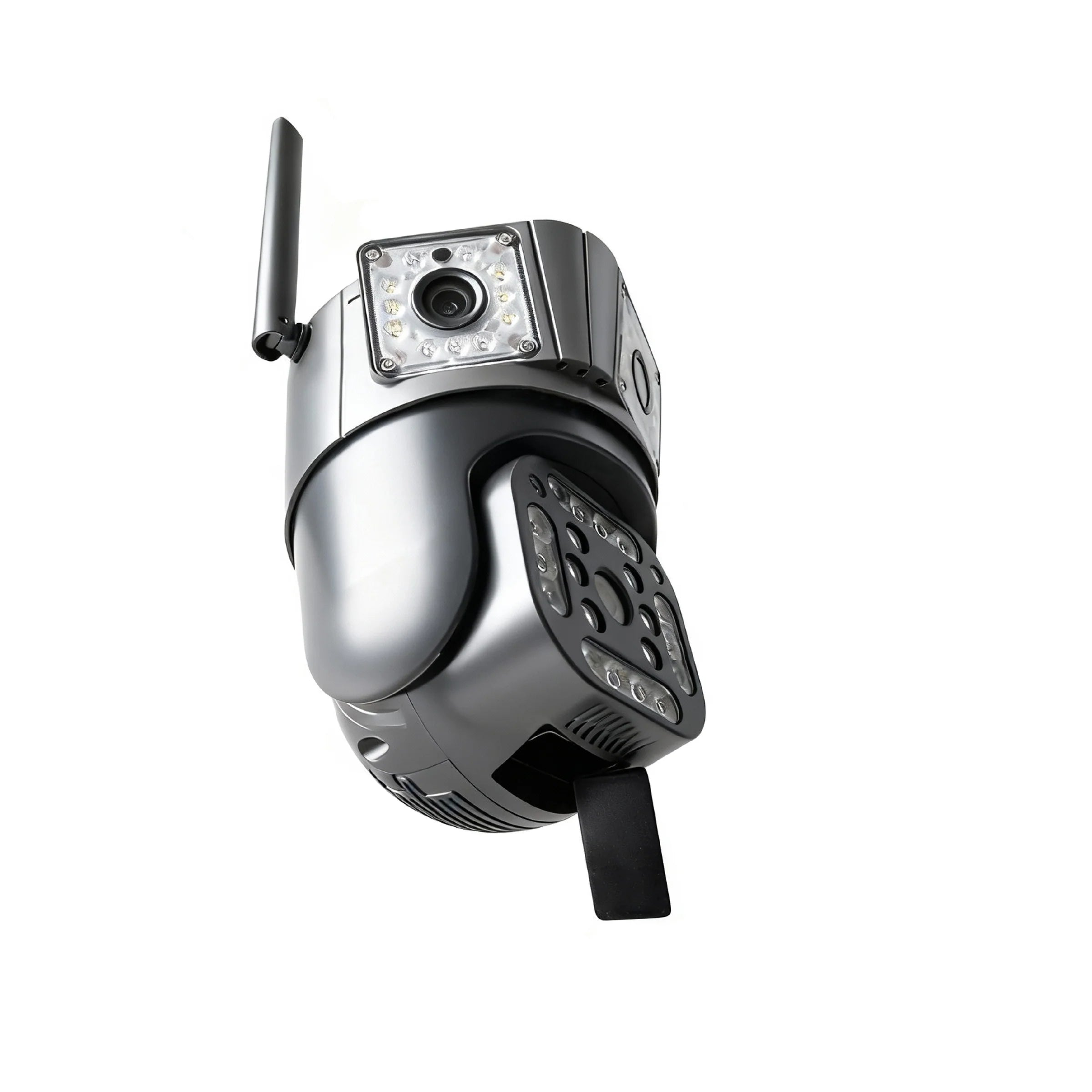 T-DAY Cámara de Seguridad Q10-1 con Tres Lentes, Visión Nocturna LED y Audio Bidireccional