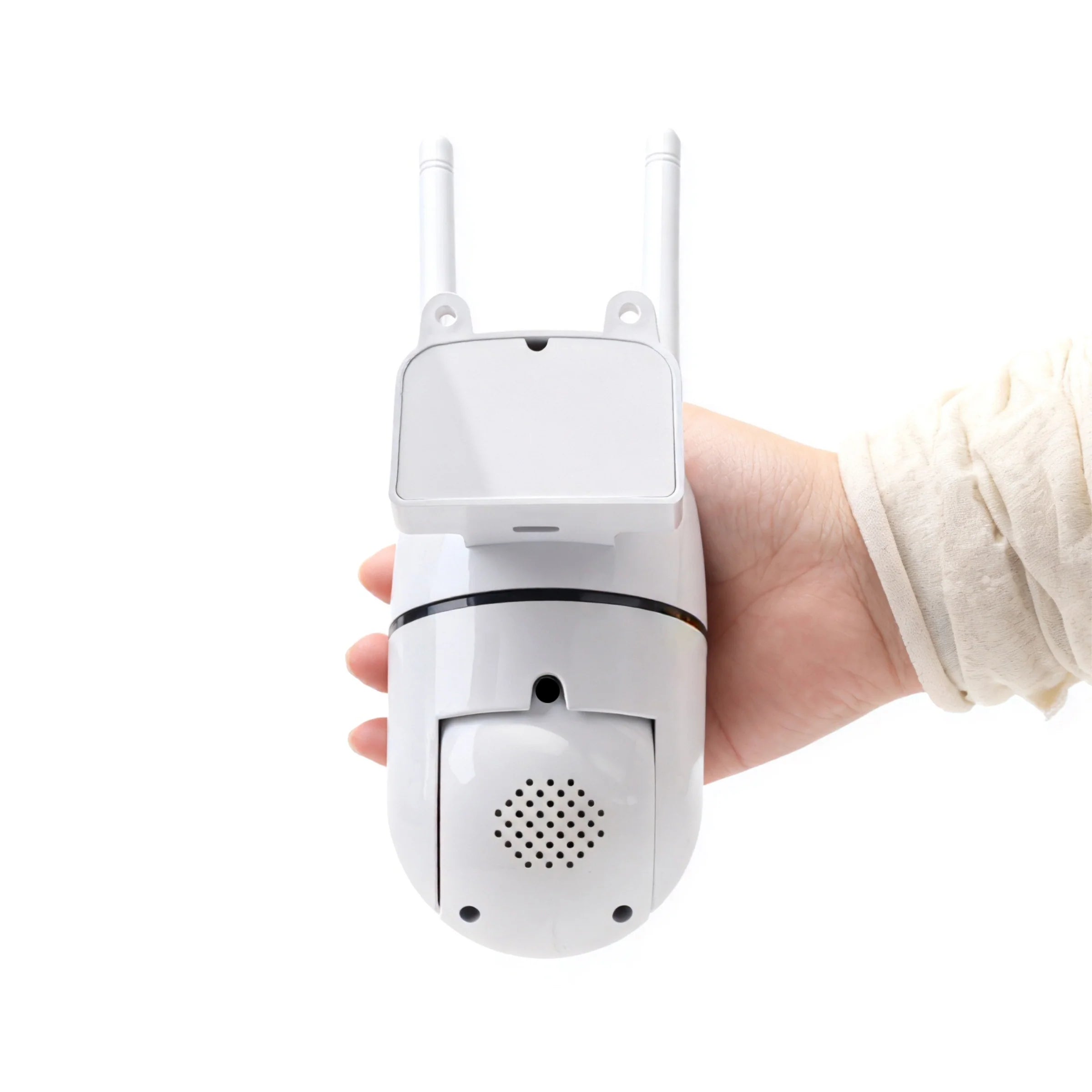 Cámara de Seguridad WiFi T-DAY FSJK-A023 Impermeable con Doble Lente, Visión Nocturna a Color y Audio Bidireccional