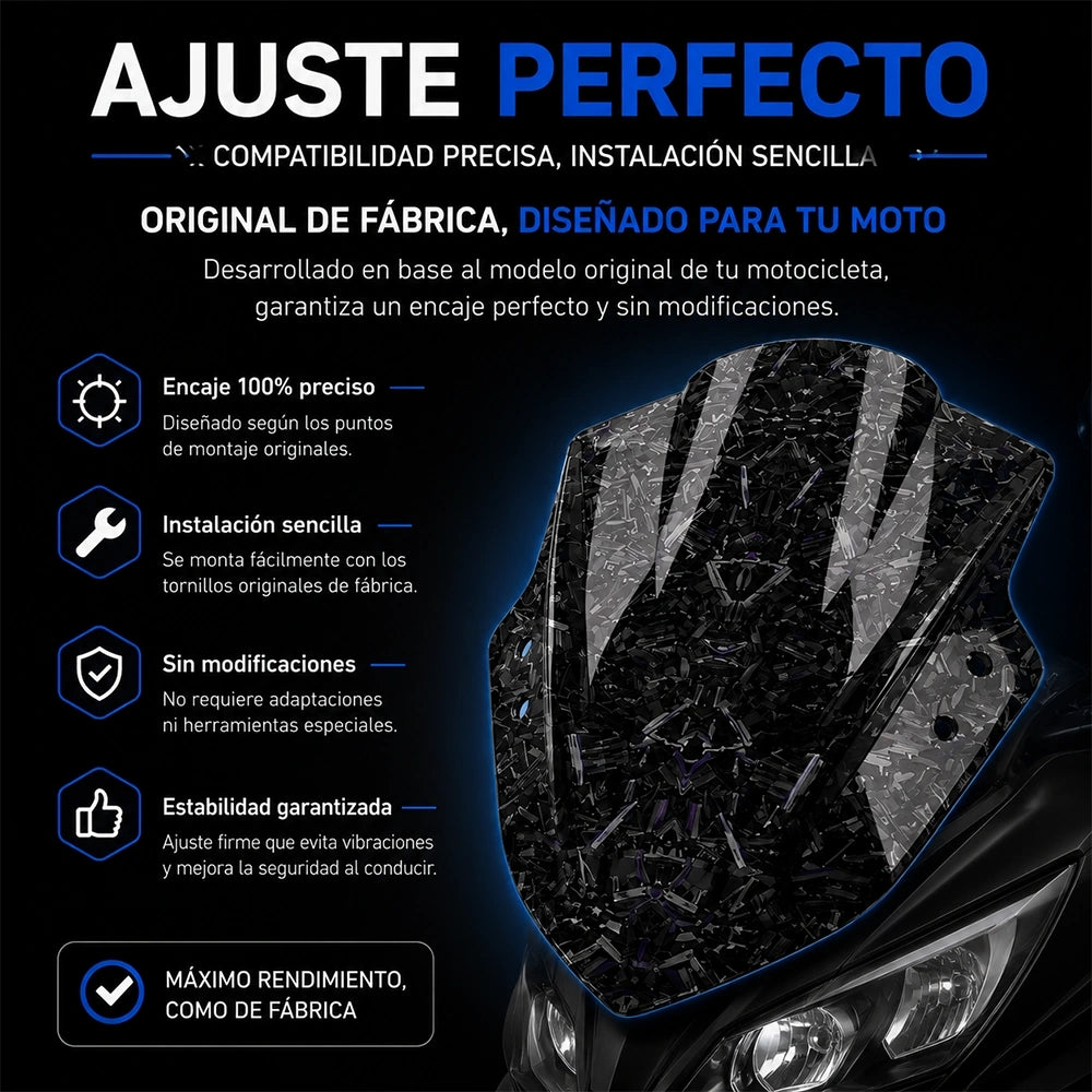 Parabrisas Estampado para Motocicleta de PC | Diseño Premium MWPJ-C015
