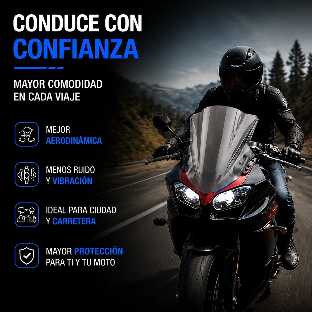 Parabrisas DEEMASO de Alto Rendimiento para Motocicleta | Color Gris MWPJ-C017