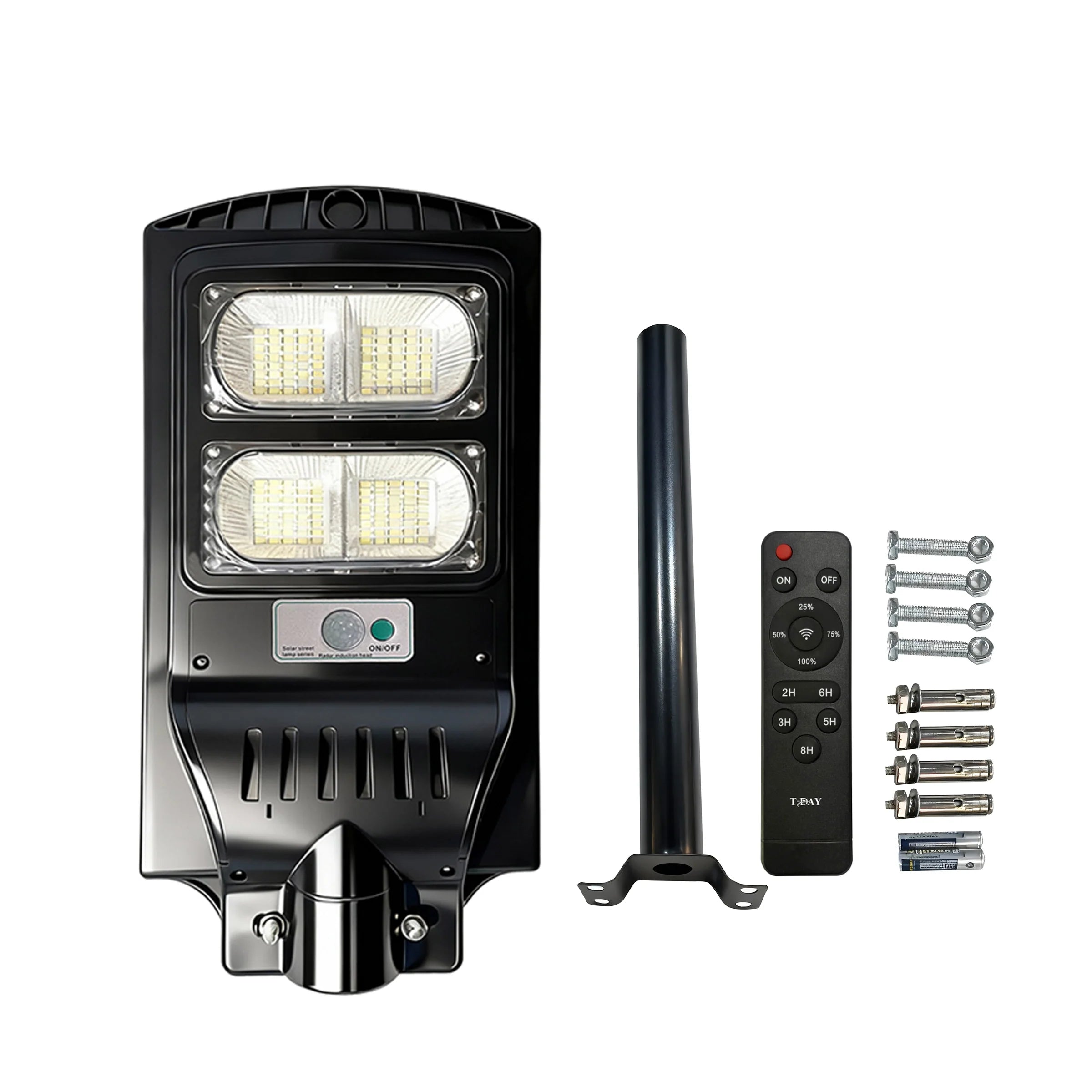 T-DAY Lámpara Solar LED Integrada 800W para Patio Exterior con Sensor de Movimiento
