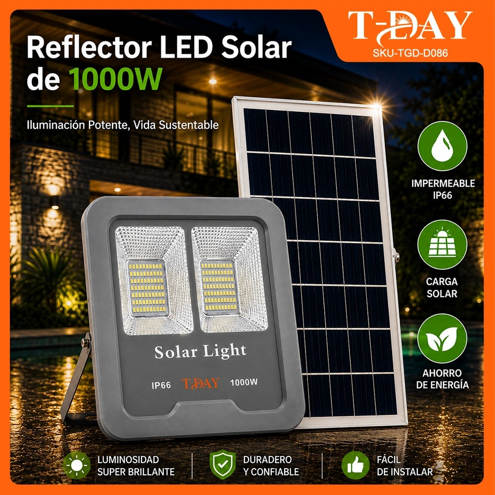 T-DAY Reflector LED Solar 1000W 2000W 4000W Serie Tianlang con Control Remoto