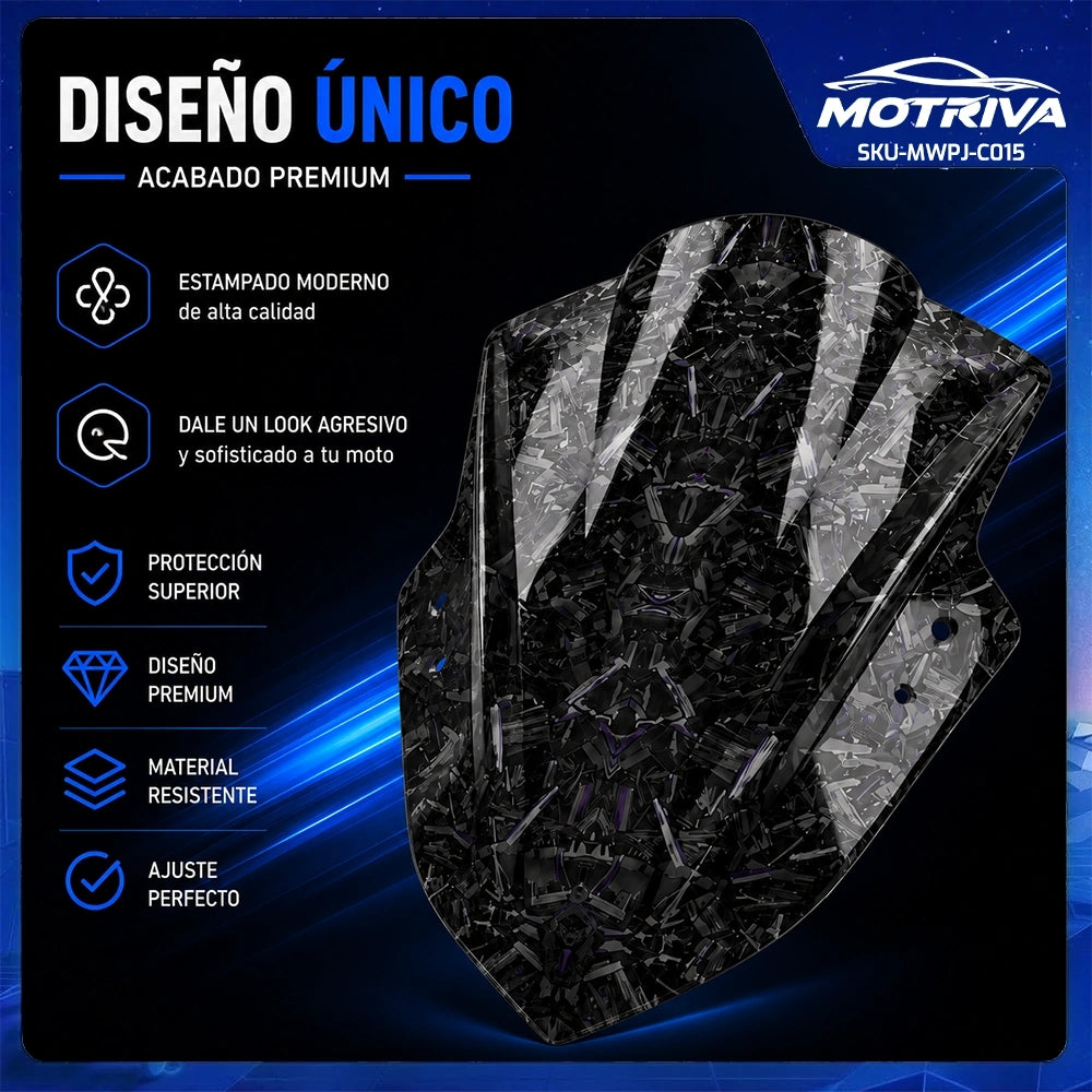 Parabrisas Estampado para Motocicleta de PC | Diseño Premium MWPJ-C015