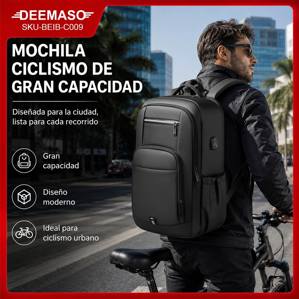 Expandable Men's Backpack Waterproof Oxford Bag