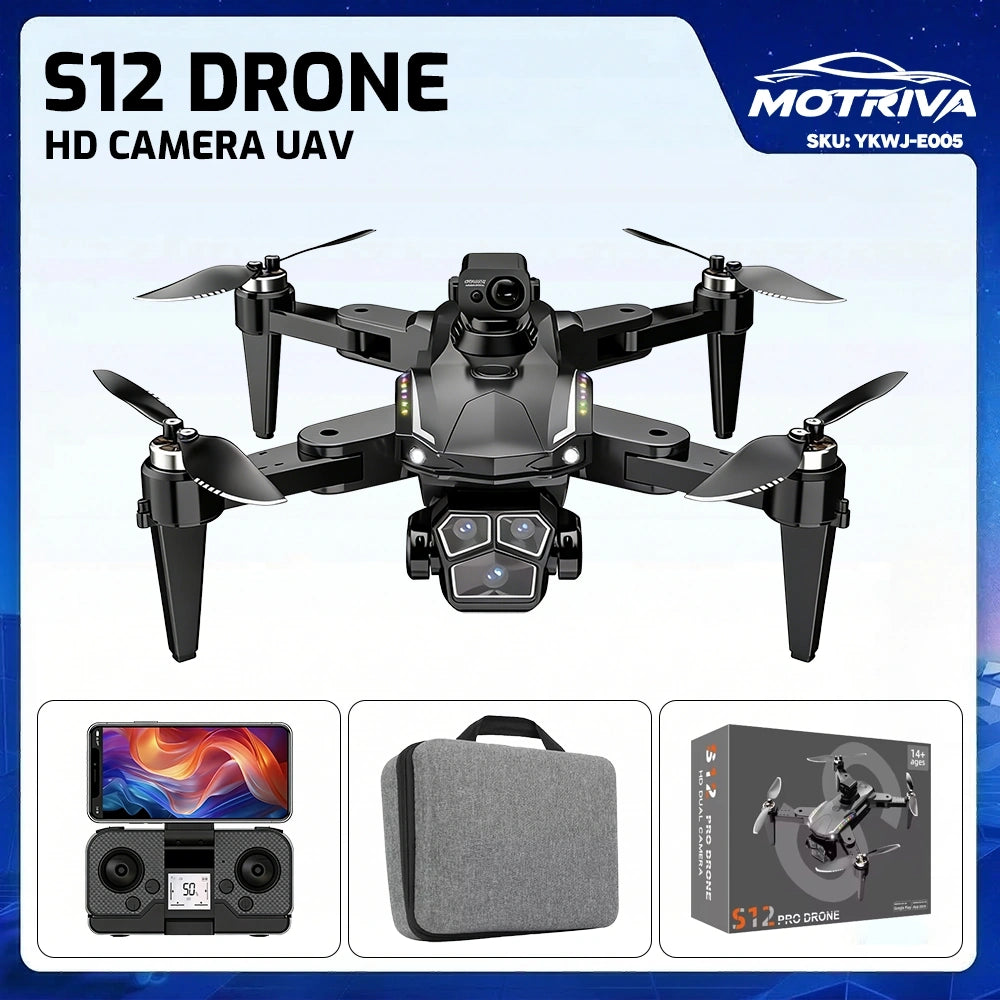 Drone S12 con Cámara 4K, GPS, Motor Brushless y Evitación de Obstáculos Infrarroja