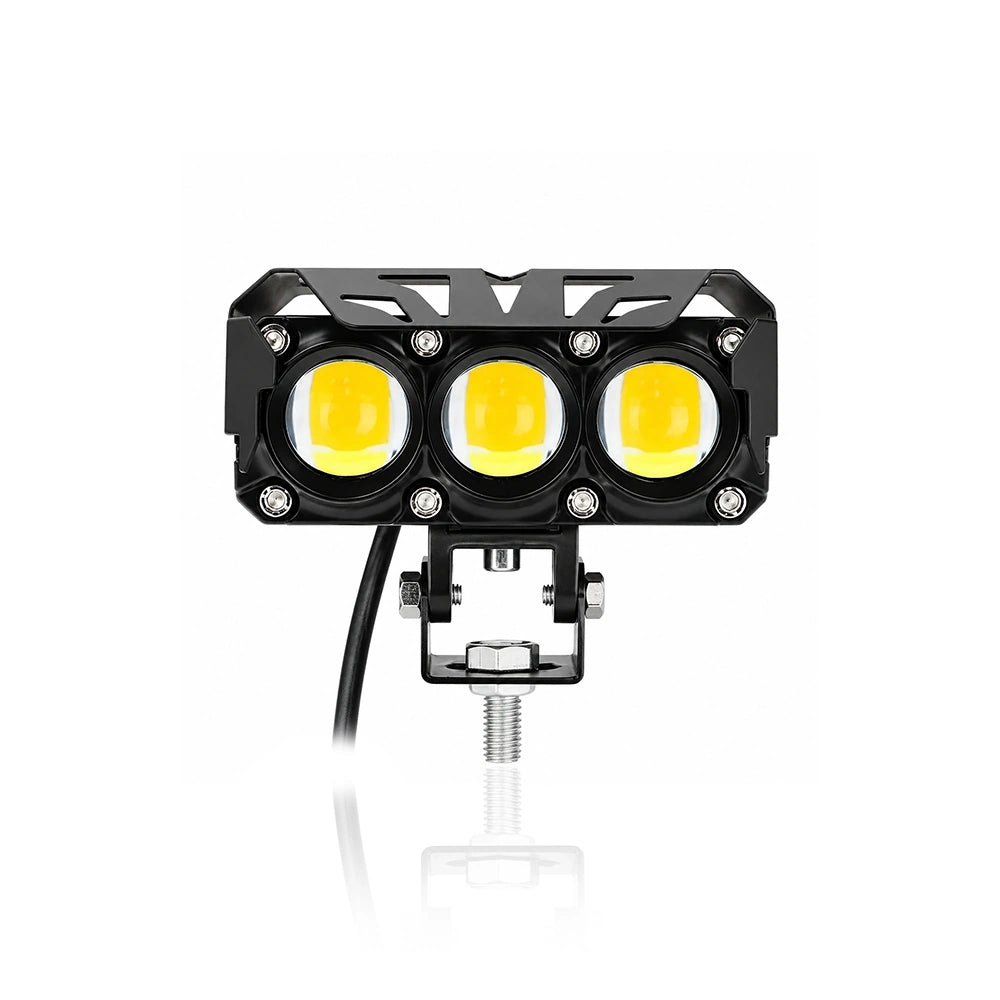 Faro Auxiliar LED 3 Perlas 24W para Motocicleta 10-80V DEEMASO – MTSD-C009
