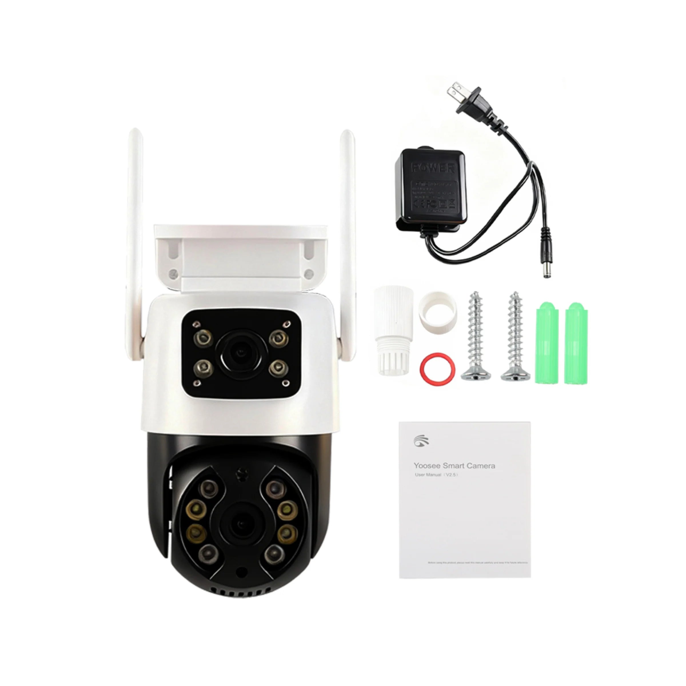Cámara de Seguridad WiFi T-DAY FSJK-A019 Impermeable con Visión Nocturna a Color y Audio Bidireccional