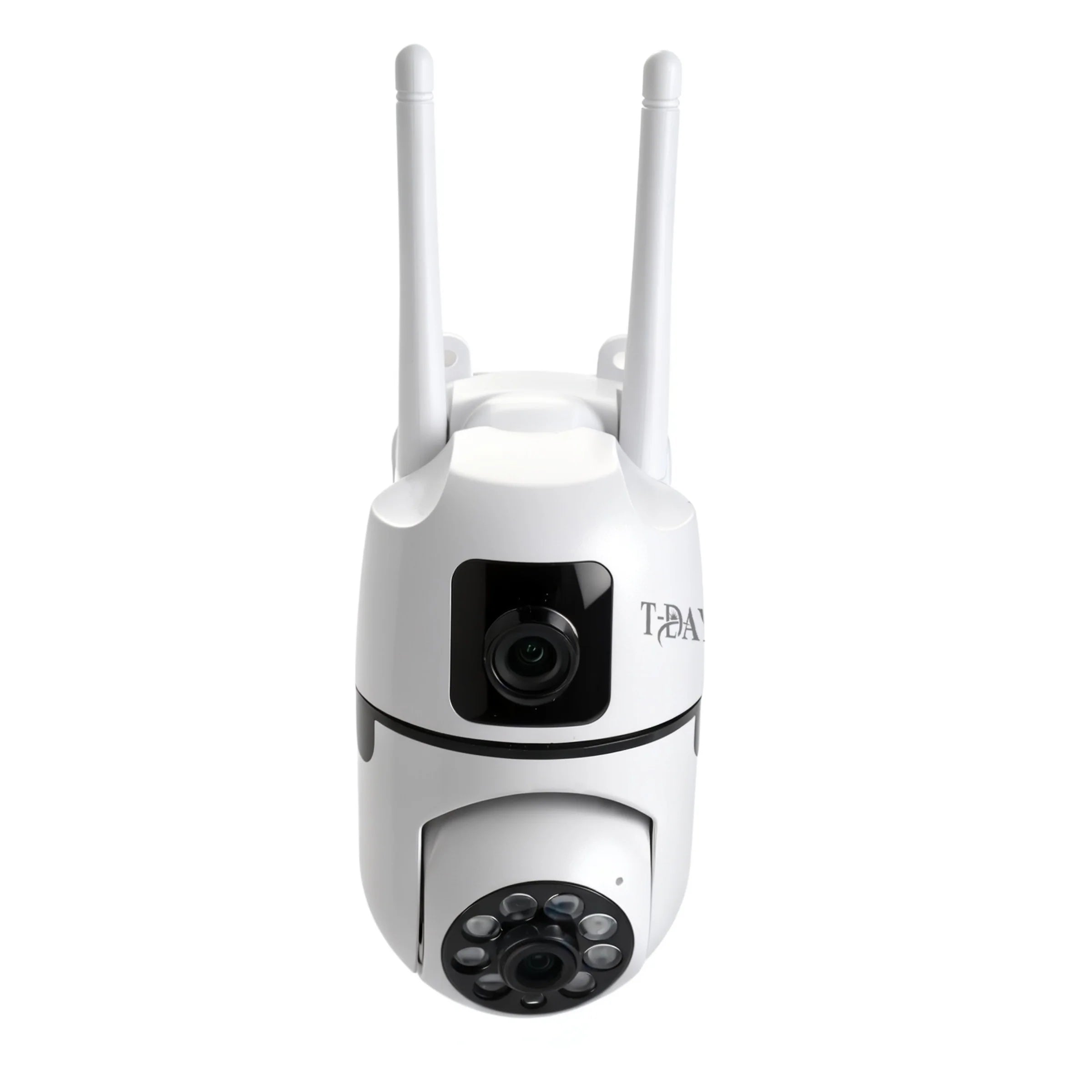 Cámara de Seguridad WiFi T-DAY FSJK-A023 Impermeable con Doble Lente, Visión Nocturna a Color y Audio Bidireccional