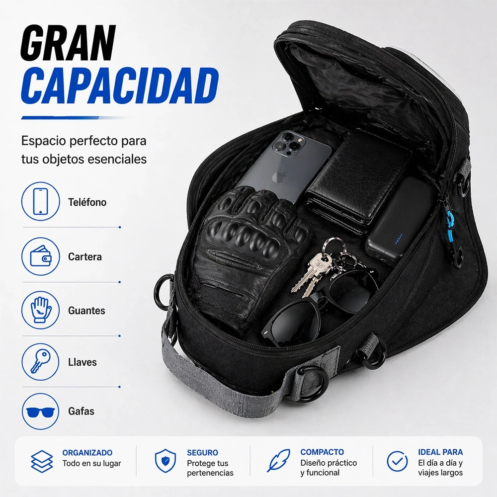 Bolsa de Tanque para Moto Impermeable con Ventana Táctil
