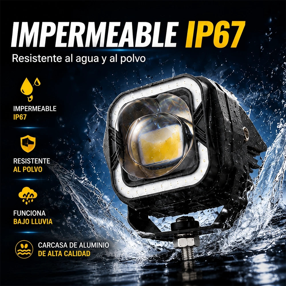 Faro Auxiliar LED Tiburón 16W para Motocicleta DEEMASO – MTSD-C108