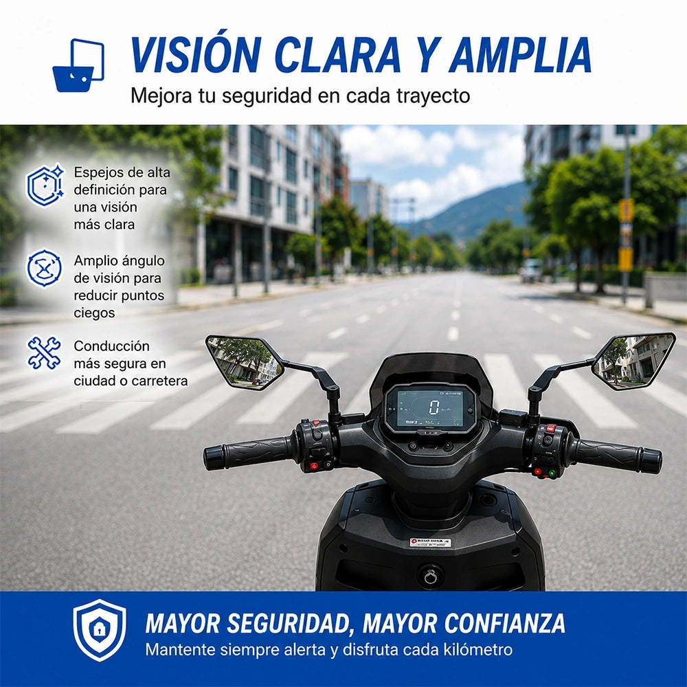 MOTRIVA Espejos Retrovisores para Motocicleta