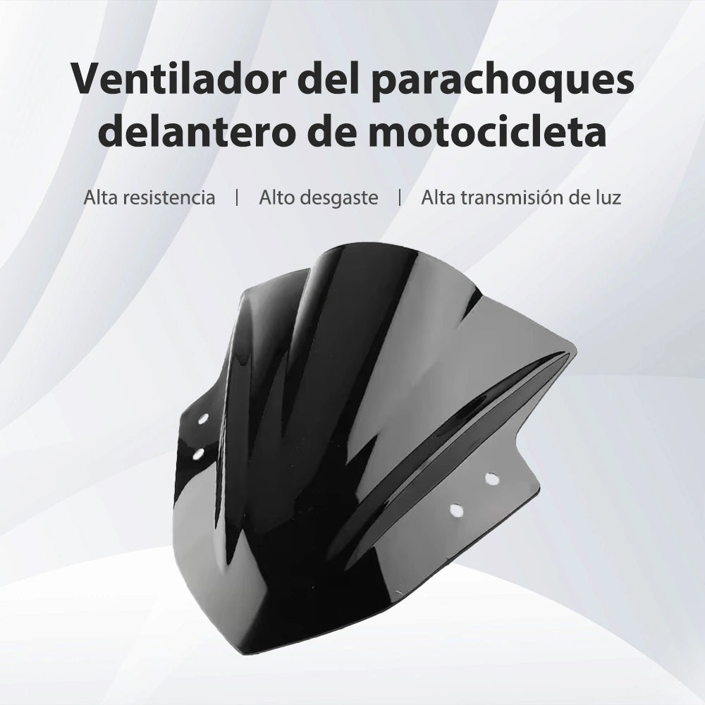 Parabrisas de Motocicleta Negro – Protector de Viento de PC Resistente 439g