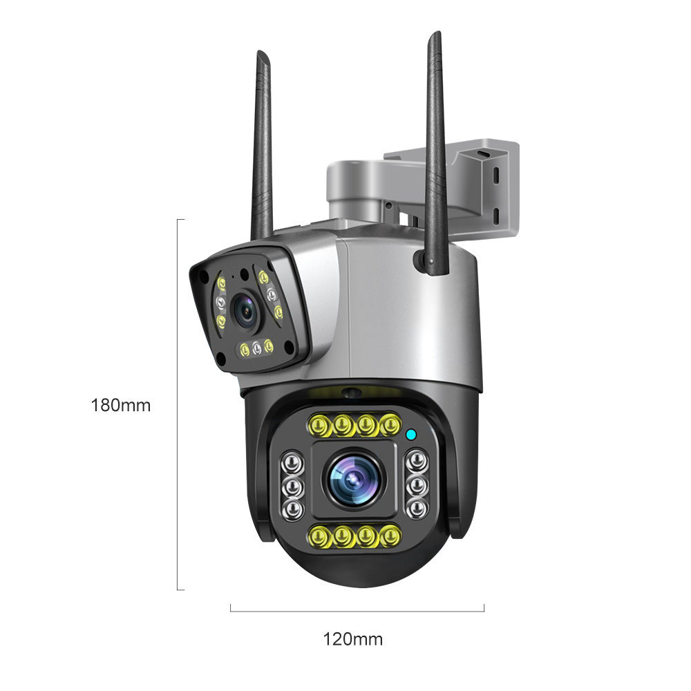 Cámara de Seguridad V380 Pro Doble Lente 4MP con Seguimiento Inteligente y Audio Bidireccional 12V TDAY