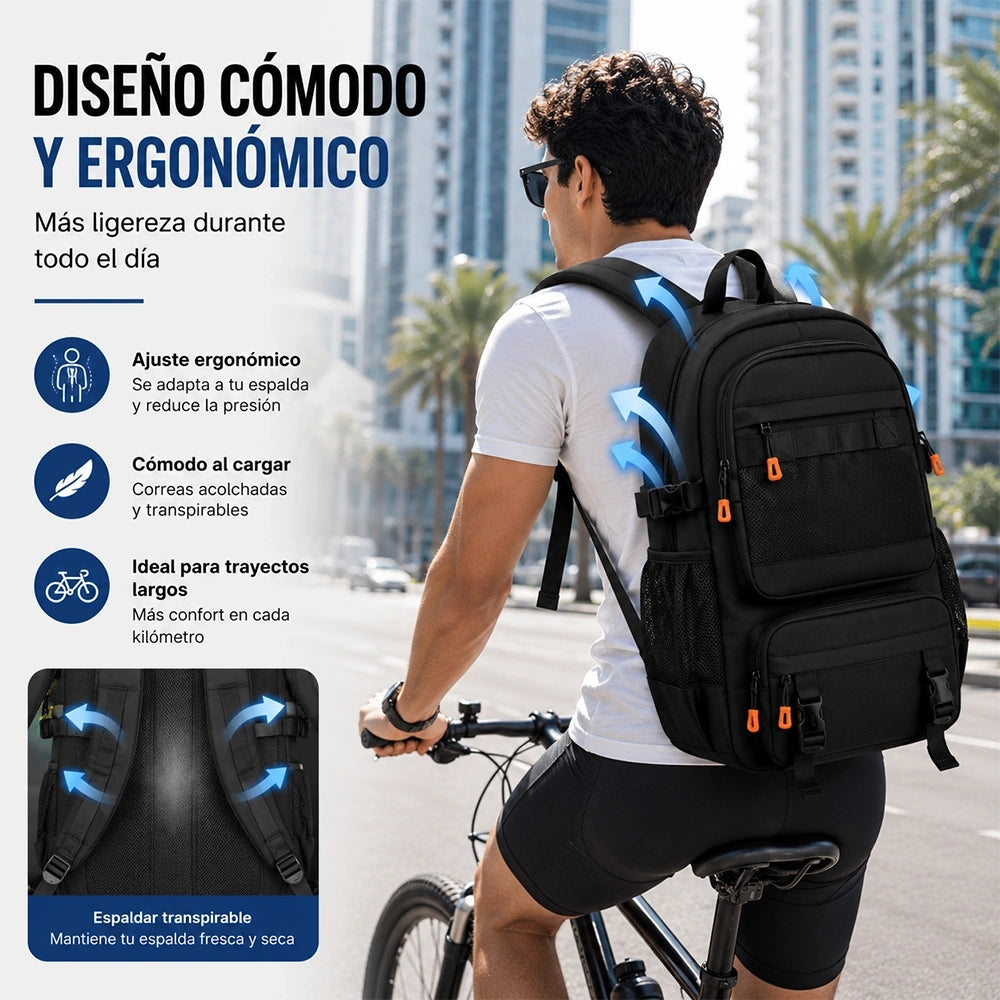 Urban Laptop Backpack Large Capacity Waterproof PVC Bag