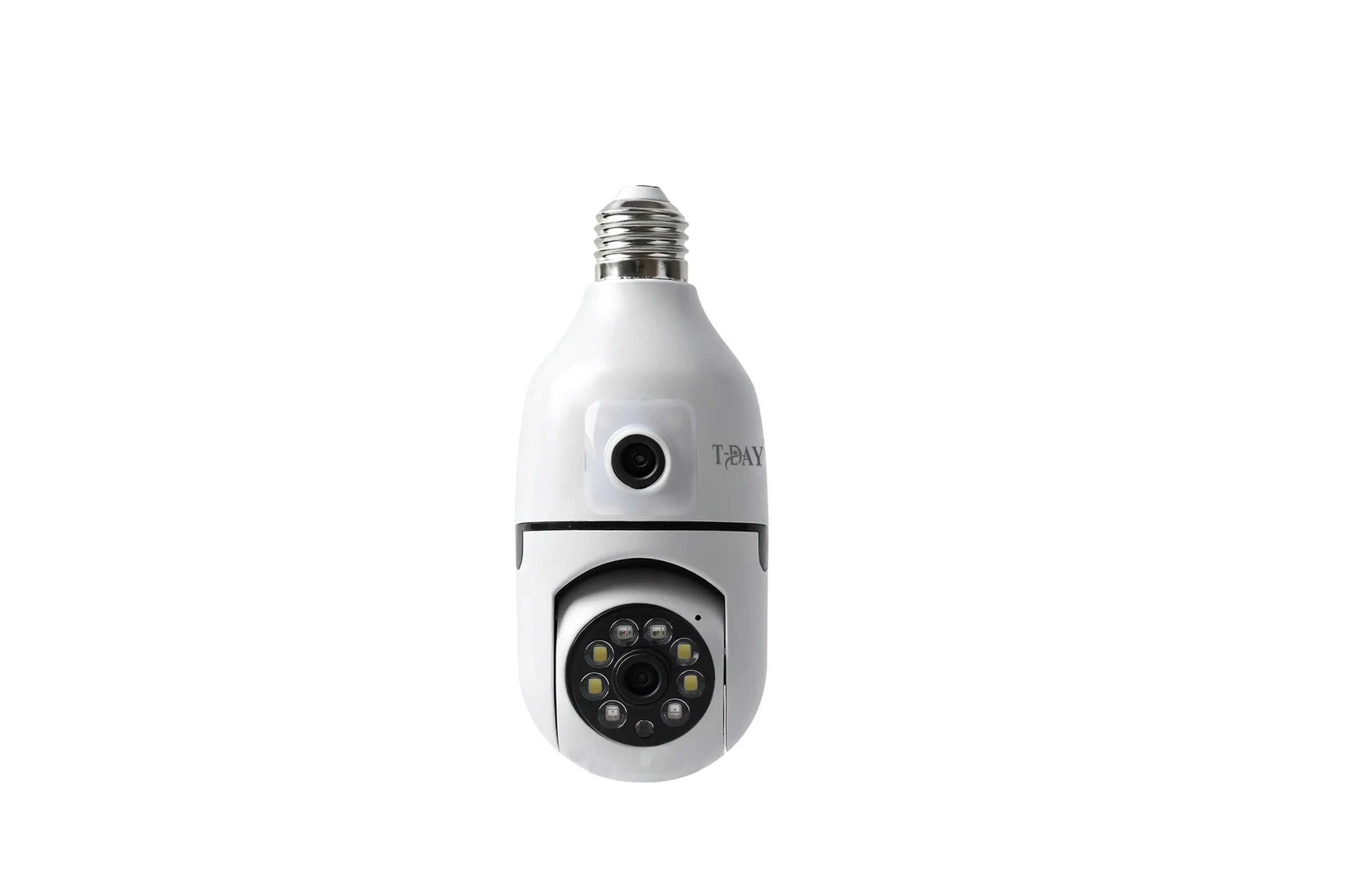 Cámara Bombilla WiFi T-DAY FSJK-A021 2MPX con Doble Lente, Sensor de Movimiento y Visión Nocturna