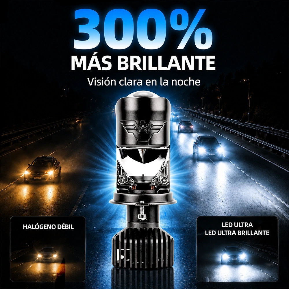 DEEMASO Luz LED H4 420W 50000LM 6000K IP67