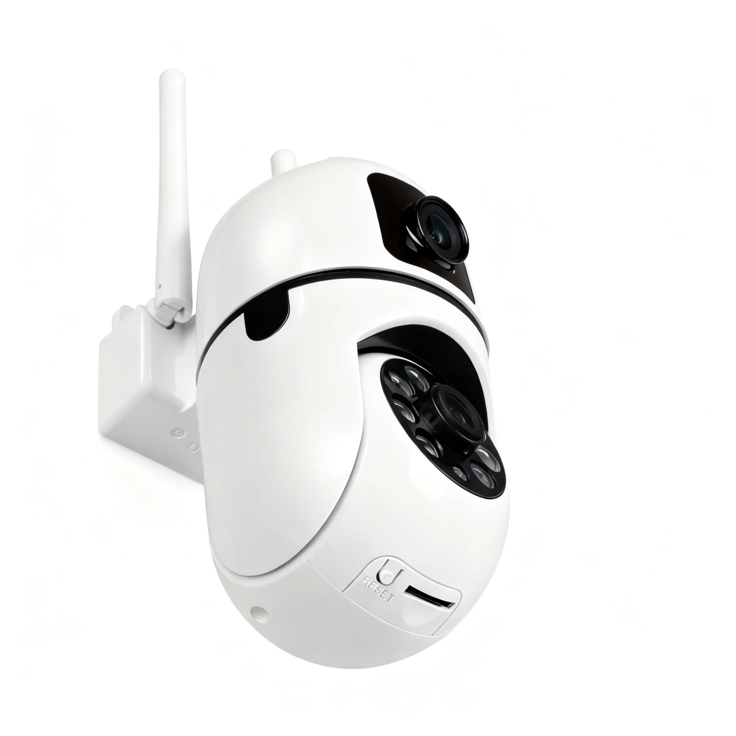 Cámara de Seguridad WiFi T-DAY FSJK-A023 Impermeable con Doble Lente, Visión Nocturna a Color y Audio Bidireccional