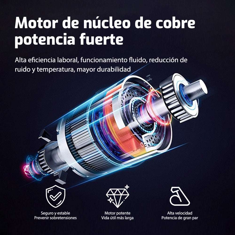 Taladro Inalámbrico 48V con Batería de Litio – Kit Completo 24 Piezas con Maletín | Doble Batería + Función Percusión