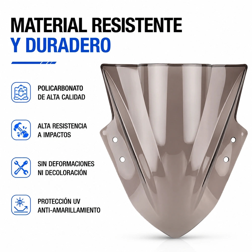 Parabrisas DEEMASO de Alto Rendimiento para Motocicleta | Color Gris MWPJ-C017