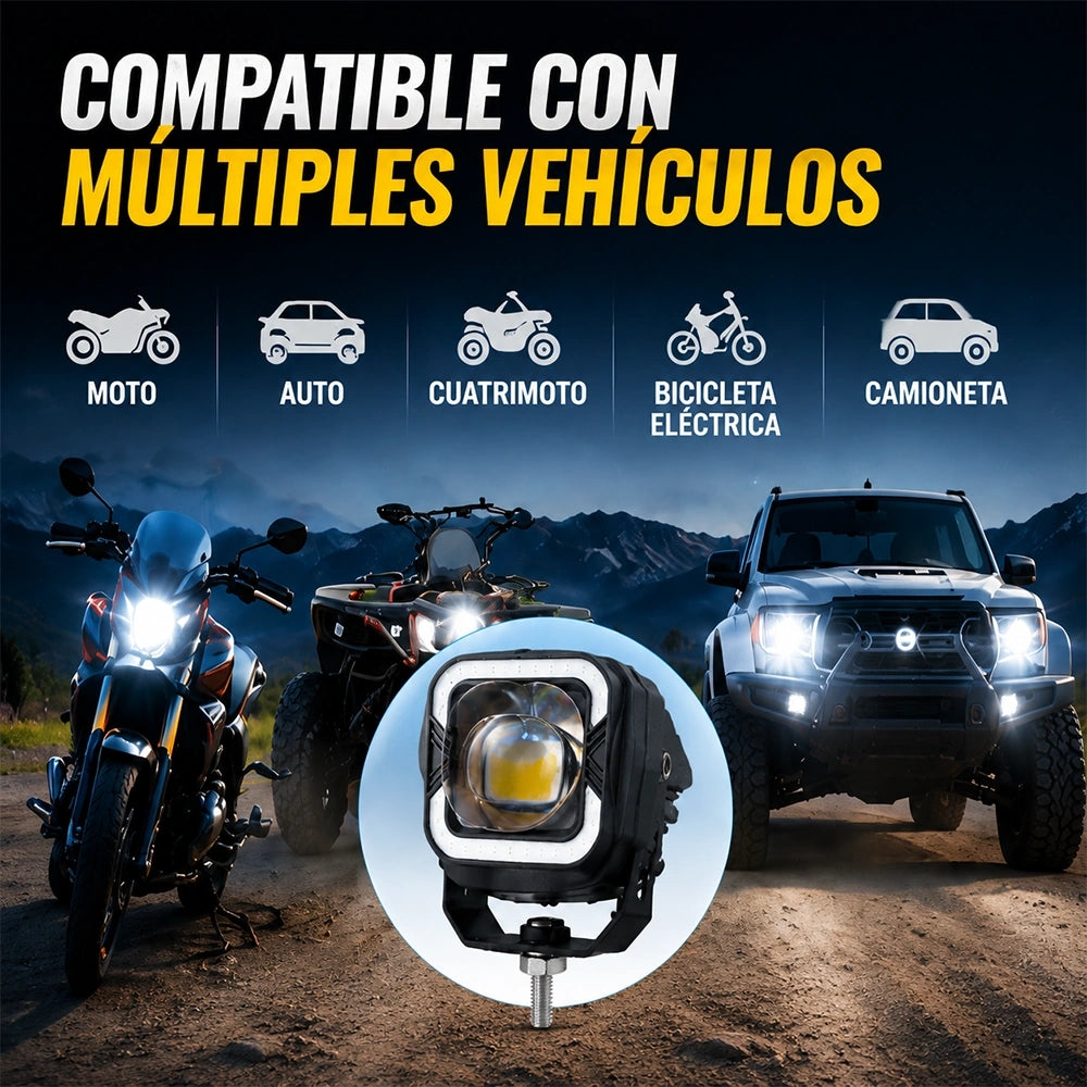 Faro Auxiliar LED Tiburón 16W para Motocicleta DEEMASO – MTSD-C108