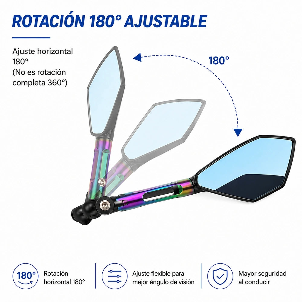 Espejos Retrovisores para Moto Motriva – Visión Amplia y Material Resistente