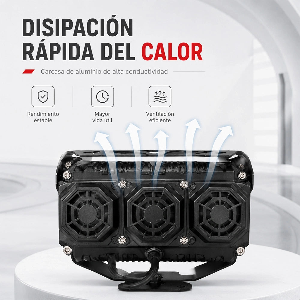 Juego de 2 Faros Auxiliares LED 8 Lentes 80W para Motocicleta DEEMASO – MTSD-C117