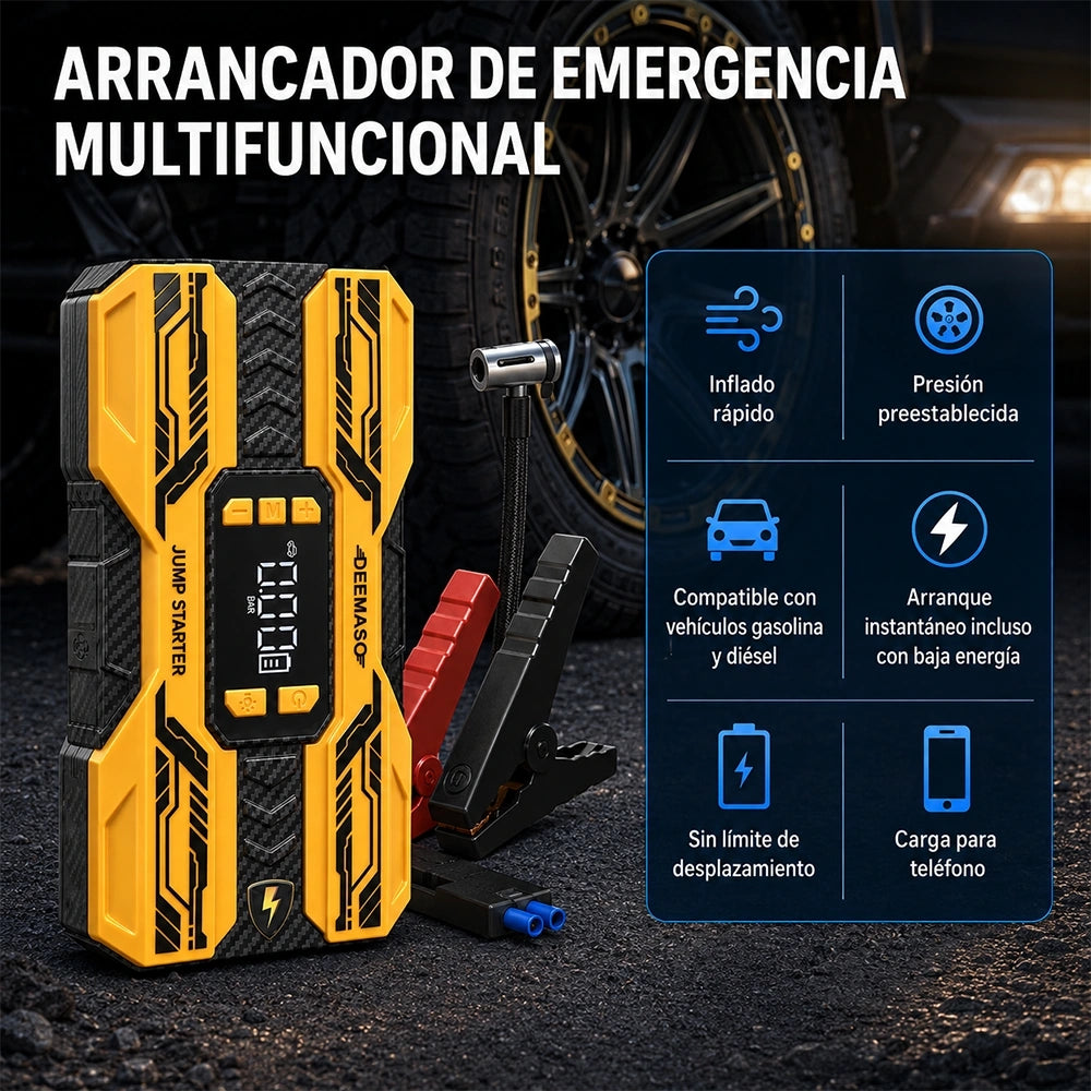 Arrancador DEEMASO CYD19 con compresor de aire 12V