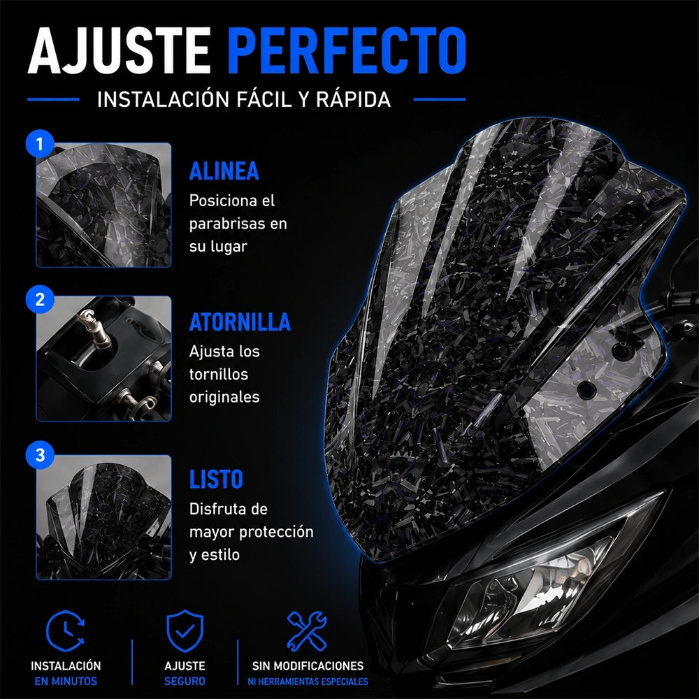 Parabrisas Estampado para Motocicleta de PC | Diseño Premium MWPJ-C015