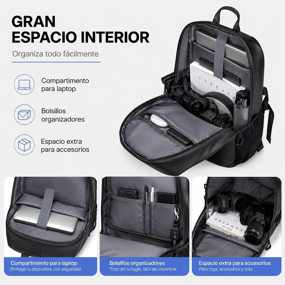 17.3" Laptop Backpack with Reflective Strip Lightweight Bag