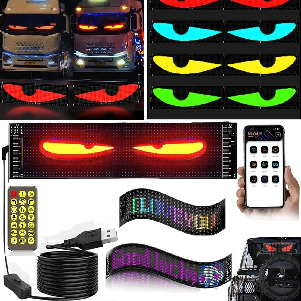 Pantalla LED para Auto con Texto y Animaciones Personalizadas