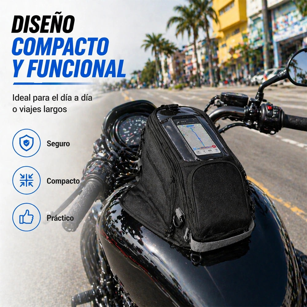 Bolsa de Tanque para Moto Impermeable con Ventana Táctil